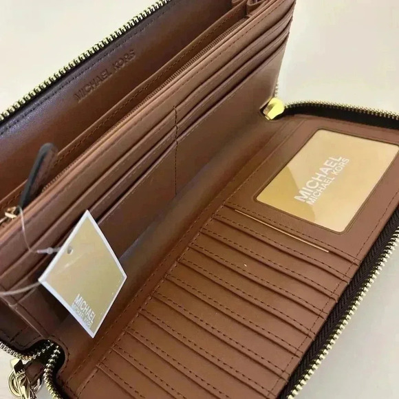 Michael Kors jet set large continental wallet brown - Picture 4 of 4